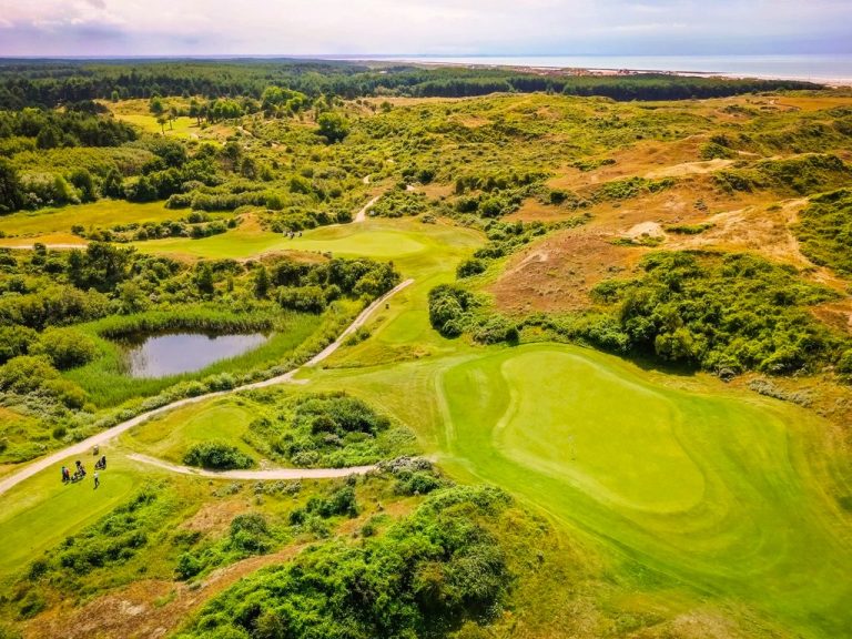Vue aérienne Golf de Belle Dune